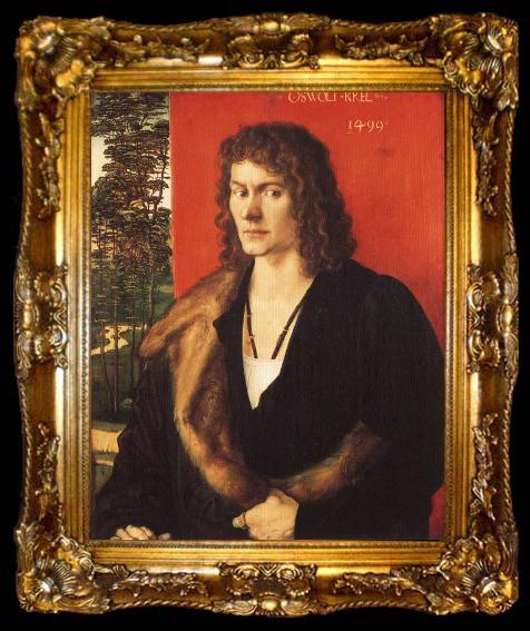 framed  Albrecht Durer Portrait of Oswolt Krel, ta009-2